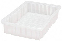 Quantum Storage - Clear Polypropylene Dividable Container - Stacking, 16-1/2" Long x 10.9" Wide x 3-1/2" High - A1 Tooling