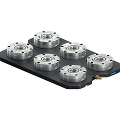 Schunk - NSL Manual CNC Quick Change Clamping Module - 6 Module Center, Top Mount, 7,500 kN Retention Force, 6 bar (87 Lb/Sq In) Unlocking Pressure, 0.005mm Repeatability - A1 Tooling