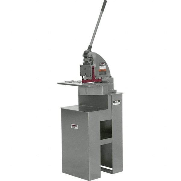 Jet - 6 x 6" Notching Dimension, Metal Notcher - 3/4" Stroke, 16 Gauge Max Mild Steel Capacity, 18 Ton Load Capacity, 22" Table Width x 23.2" Table Depth - A1 Tooling