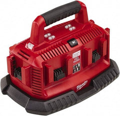 Milwaukee Tool - 18 Volt, 6 Battery Lithium-Ion Power Tool Charger - 30 min to 1 hr to Charge, Pass Through Plug Power Source - A1 Tooling