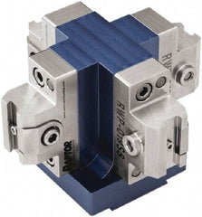 Raptor Workholding - 3.13" High x 4-1/2" Wide x 4-1/2" Long Dovetail Vise - 3/8" Jaw Opening Capacity, 1/8" High x 1-1/4" Wide Jaw, For 4 & 5 Axis Workholding Systems - A1 Tooling