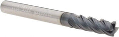 SGS - 1/4", 4 Flute, Single End, Solid Carbide, 0.0150 - 0.0200" Corner Radius End Mill - 2-1/2" OAL, Right Hand Flute, 3/4" LOC, Right Hand Cut - A1 Tooling