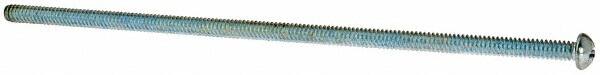 Value Collection - #10-24 UNC, 6" Length Under Head Phillips Drive Machine Screw - Round Head, Grade J82 Steel, Zinc-Plated Finish, Without Washer - A1 Tooling