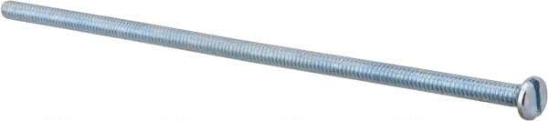 Value Collection - #10-24 UNC, 6" Length Under Head Slotted Drive Machine Screw - Pan Head, Grade J82 Steel, Zinc-Plated Finish, Without Washer - A1 Tooling