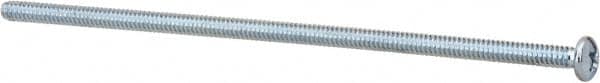 Value Collection - #6-32 UNC, 4" Length Under Head Phillips Drive Machine Screw - Pan Head, Grade J82 Steel, Zinc-Plated Finish, Without Washer - A1 Tooling