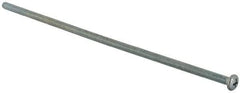 Value Collection - #8-32 UNC, 6" Length Under Head Phillips Drive Machine Screw - Pan Head, Grade J82 Steel, Zinc-Plated Finish, Without Washer - A1 Tooling