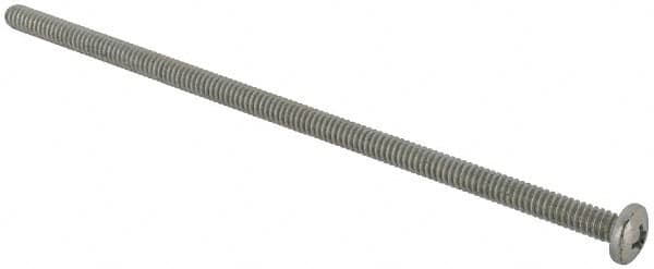 Value Collection - #10-24 UNC, 5" Length Under Head Phillips Drive Machine Screw - Pan Head, Grade J82 Steel, Zinc-Plated Finish, Without Washer - A1 Tooling