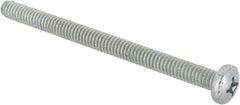 Value Collection - 1/4-20 UNC, 3-1/2" Length Under Head Phillips Drive Machine Screw - Pan Head, Grade J82 Steel, Zinc-Plated Finish, Without Washer - A1 Tooling