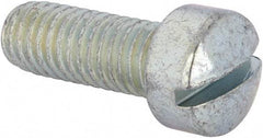 Value Collection - 3/8-16 UNC, 1" Length Under Head Slotted Drive Machine Screw - Fillister Head, Grade J82 Steel, Zinc-Plated Finish, Without Washer - A1 Tooling