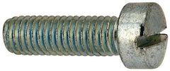 Value Collection - 3/8-16 UNC, 1-1/4" Length Under Head Slotted Drive Machine Screw - Fillister Head, Grade J82 Steel, Zinc-Plated Finish, Without Washer - A1 Tooling