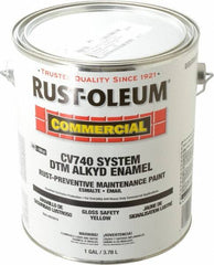 Rust-Oleum - 1 Gal Safety Yellow Gloss Finish Alkyd Enamel Paint - 278 to 509 Sq Ft per Gal, Interior/Exterior, Direct to Metal, <100 gL VOC Compliance - A1 Tooling