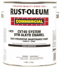 Rust-Oleum - 1 Gal Safety Red Gloss Finish Alkyd Enamel Paint - 278 to 509 Sq Ft per Gal, Interior/Exterior, Direct to Metal, <100 gL VOC Compliance - A1 Tooling