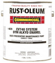 Rust-Oleum - 1 Gal White Gloss Finish Alkyd Enamel Paint - 278 to 509 Sq Ft per Gal, Interior/Exterior, Direct to Metal, <100 gL VOC Compliance - A1 Tooling