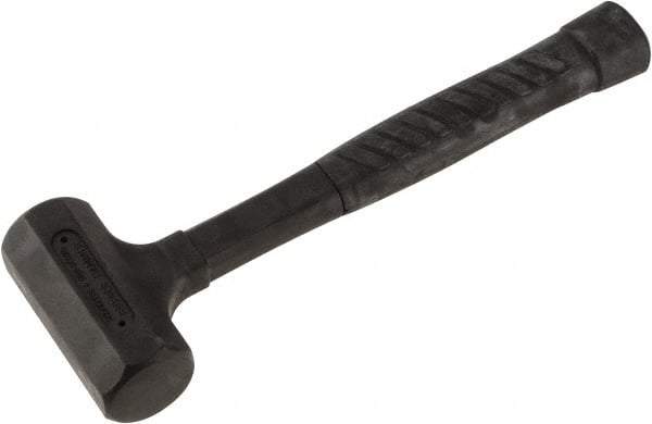 Paramount - 27 oz Head 1-3/4" Face Diam Rubber Dead Blow Hammer - 12-3/4" OAL, Rubber-Covered Steel Handle - A1 Tooling