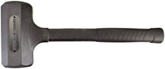 Paramount - 52 oz Head 2-1/8" Face Diam Rubber Dead Blow Hammer - 14-5/8" OAL, Rubber-Covered Steel Handle - A1 Tooling