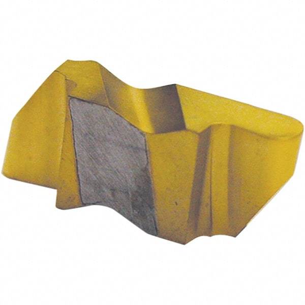 Tool-Flo - 4125FLR Grade GP50, 6.35mm Cutting Width Carbide Grooving Insert - 6.35mm Max Depth of Cut, Left Hand, 3.18mm Corner Radius, TiN Finish - A1 Tooling