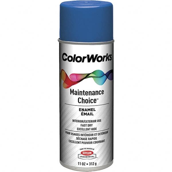 Krylon - Royal Blue, Enamel Spray Paint - 15 to 18 Sq Ft per Can, 16 oz Container, Use on General Industrial Maintenance & Touch-up Work - A1 Tooling