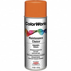 Krylon - Safety Orange, Enamel Spray Paint - 15 to 18 Sq Ft per Can, 16 oz Container, Use on General Industrial Maintenance & Touch-up Work - A1 Tooling