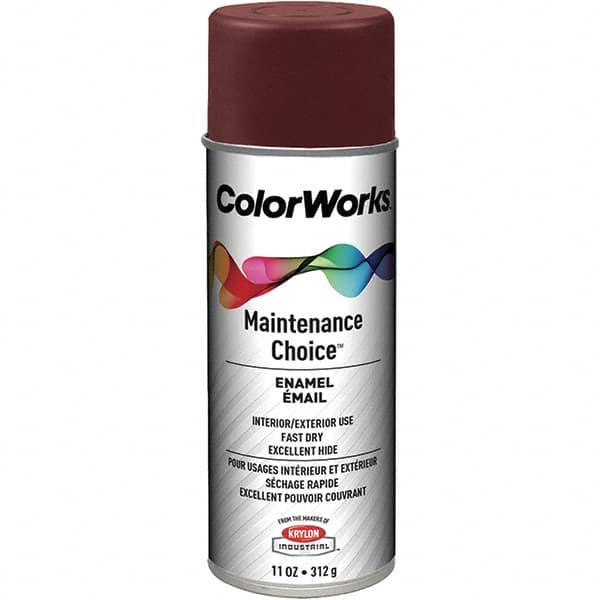 Krylon - Walnut Brown, Enamel Spray Paint - 15 to 18 Sq Ft per Can, 16 oz Container, Use on General Industrial Maintenance & Touch-up Work - A1 Tooling