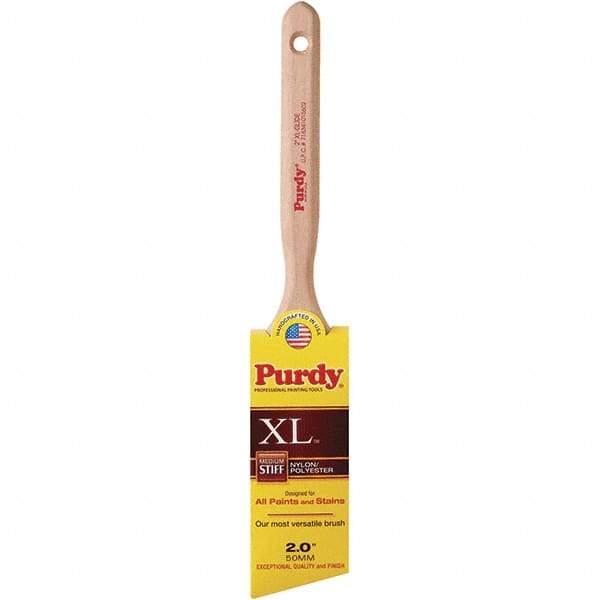 Purdy - 2" Angled Synthetic Sash Brush - 2-11/16" Bristle Length, 6" Wood Fluted Handle - A1 Tooling