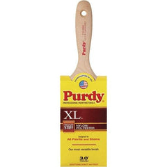 Purdy - 3" Flat Synthetic General Purpose Paint Brush - 3-7/16" Bristle Length, 6" Wood Beavertail Handle - A1 Tooling