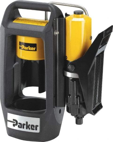 Parker - 3/4" Max Cut Diam, 30 Ton Portable Hose Crimper - 30 sec Cycle, 12" Wide x 15" High x 6" Deep - A1 Tooling