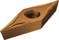 Sandvik Coromant - VBGT332 UM Grade 1125 Carbide Turning Insert - TiAlN/AlCr2O3 Finish, 35° Diamond, 3/8" Inscr Circle, 3/16" Thick, 1/32" Corner Radius - A1 Tooling