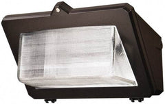 Cooper Lighting - 400 Watt, 120-277 Volt, High Pressure Sodium Wall Pack Light Fixture - Glass Lens, Aluminum Housing, Bronze (Color), Wall Mount, 12-3/4" Deep x 10" High x 16-5/8" Wide - A1 Tooling