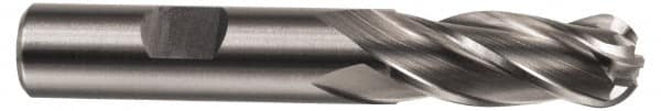 Hertel - 3/8" Diam, 2-1/2" LOC, 4 Flute Cobalt Ball End Mill - Uncoated, Single End, 4-1/4" OAL, 3/8" Shank Diam, Spiral Flute - A1 Tooling