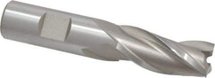 Hertel - 3/4", 1-5/8" LOC, 3/4" Shank Diam, 3-7/8" OAL, 3 Flute, High Speed Steel Square End Mill - Single End, Uncoated, Spiral Flute, 30° Helix, Centercutting, Right Hand Cut, Right Hand Flute - A1 Tooling