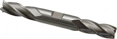 Hertel - 19/32", 1-3/8" LOC, 5/8" Shank Diam, 5" OAL, 4 Flute, High Speed Steel Square End Mill - Double End, Uncoated, Spiral Flute, 30° Helix, Right Hand Cut, Right Hand Flute - A1 Tooling