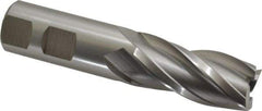 Hertel - 7/8", 1-7/8" LOC, 7/8" Shank Diam, 4-1/8" OAL, 4 Flute, High Speed Steel Square End Mill - Single End, Uncoated, Spiral Flute, 30° Helix, Right Hand Cut, Right Hand Flute - A1 Tooling