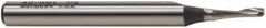 Onsrud - 1/8" Cutting Diam x 3/8" Length of Cut, 1 Flute, Upcut Spiral Router Bit - Uncoated, Right Hand Cut, High Speed Steel, 2-5/8" OAL x 1/4" Shank Diam, Single Edge, 19 to 32° Helix Angle - A1 Tooling