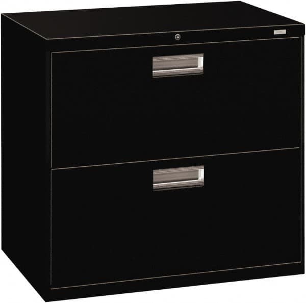 Hon - 30" Wide x 28-3/8" High x 19-1/4" Deep, 2 Drawer Roll-Out - Steel, Black - A1 Tooling