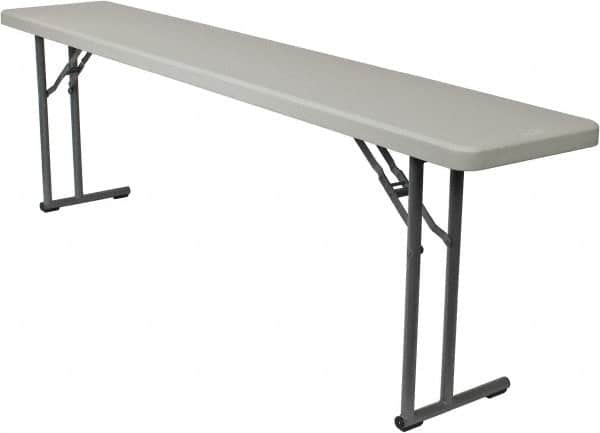 NPS - 96" Long x 18" Wide x 29-1/2" High, Lightweight Folding Table - Speckled Gray - A1 Tooling