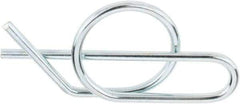 Value Collection - 5/8" Shaft Diam, 1.69" Long, 0.072" Wire Diam, Locking Cotter Pin - 0.635 to 0.645" Ring Diam, RC 60-70 Spring Steel, Zinc-Plated Finish - A1 Tooling