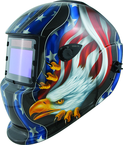 #41265 - Solar Powered Welding Helmet - Eagle/Flag - Replacement Lens: 4.5x3.5" Part # 41264 - A1 Tooling