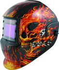 #41266 - Solar Powered Welding Helmet - Flames - Replacement Lens: 4.5x3.5" Part # 41264 - A1 Tooling