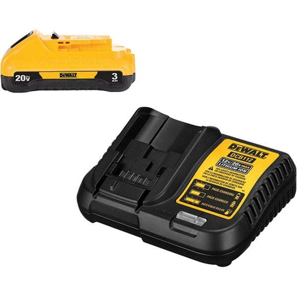 DeWALT - 20 Volt, 1 Battery Lithium-Ion Power Tool Charger - 30 min to 1 hr to Charge, 20 Volt MAX Batteries Power Source, Battery Included - A1 Tooling