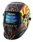 #41283 - Solar Powered Welding Helment; Black with Skull and Pipewrench Graphics - A1 Tooling