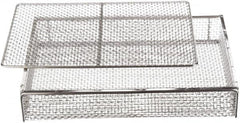 Marlin Steel Wire Products - 11" Deep, Rectangular Stainless Steel Mesh Basket - 16" Wide x 3" High - A1 Tooling