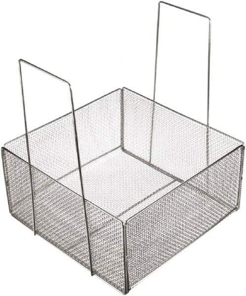 Marlin Steel Wire Products - 18" Deep, Rectangular Stainless Steel Mesh Basket - 18" Wide x 9" High - A1 Tooling