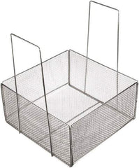 Marlin Steel Wire Products - 18" Deep, Rectangular Stainless Steel Mesh Basket - 18" Wide x 9" High - A1 Tooling