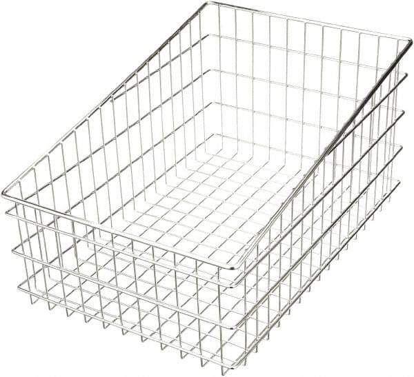 Marlin Steel Wire Products - 16" Deep, Rectangular Steel Wire Basket - 24" Wide x 12" High - A1 Tooling