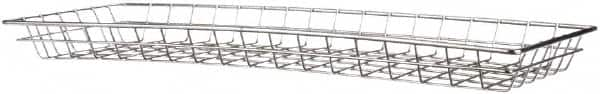 Marlin Steel Wire Products - 10" Deep, Rectangular Steel Wire Basket - 26" Wide x 2" High - A1 Tooling