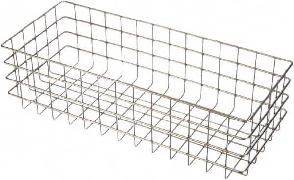 Marlin Steel Wire Products - 20-1/4" Deep, Rectangular Stainless Steel Wire Basket - 8" Wide x 6" High - A1 Tooling