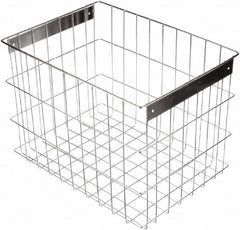 Marlin Steel Wire Products - 16-1/2" Deep, Rectangular Stainless Steel Wire Basket - 11-3/4" Wide x 12-1/4" High - A1 Tooling