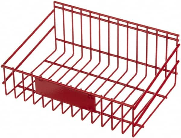 Marlin Steel Wire Products - Red Wall Storage System - 10-3/4" Wide x 4-15/32" High x 7-3/4" Deep - A1 Tooling