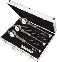 Starrett - 0.7" to 6" Dial Bore Gage Set - 0.0005" Graduation, 6" Gage, Hardened Tool Steel - A1 Tooling