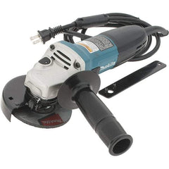 Makita - 4" Wheel Diam, 11,000 RPM, Corded Angle & Disc Grinder - M10x1.5 Spindle - A1 Tooling